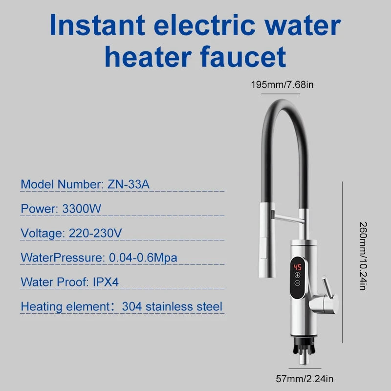 Instant Heating Electric Kitchen Faucet