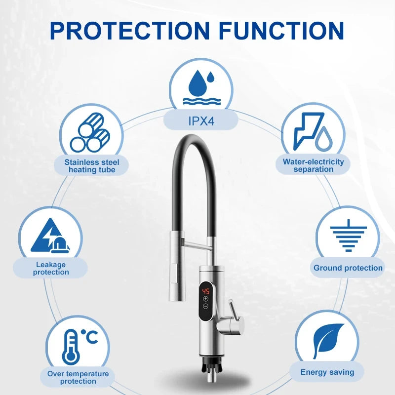 Instant Heating Electric Kitchen Faucet
